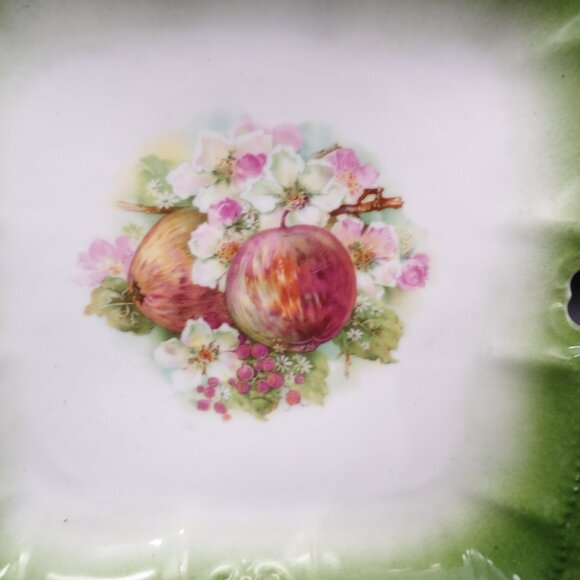 Antique PM Moschendorf Bavaria Hand Painted Porcelain Serving Tray Floral - Picture 6 of 6